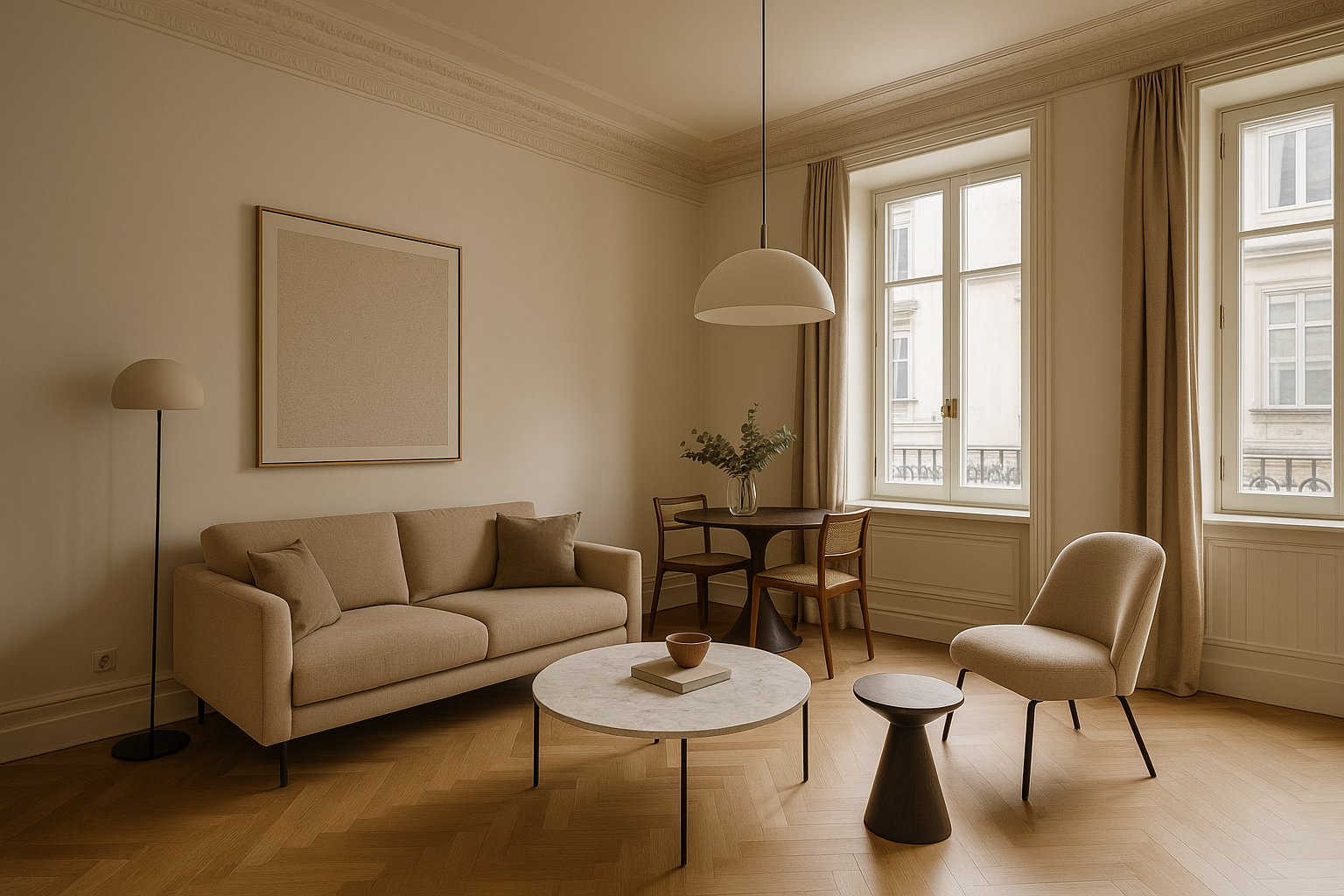 Kleines Apartment, großer Stil